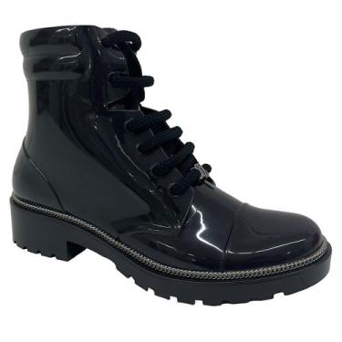 Imagem de Bota Coturno Petite Jolie Iggy Correntes Pj7173, Preto, 37-38