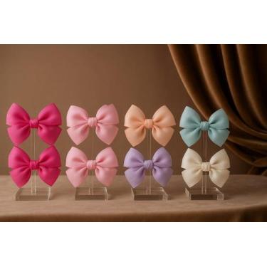 Imagem de Par de Laço de Cabelo Infantil Modelo Princesa  Par Luxuoso em Cores D