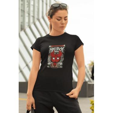 Imagem de Camiseta Poster Pop Style Inspiração HELLBOY Estampa DTF 100% Algodão 