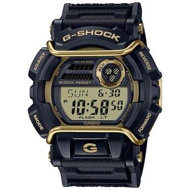 Imagem de Relógio casio g-shock masculino  preto e dourado gd400gb-1b2df