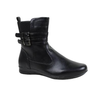 Imagem de Bota Rasteira Cano Curto Mooncity R.71147, Preto, 38