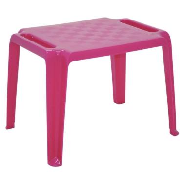 Imagem de Mesa Infantil Tramontina Dona Chica Rosa Atividades 50x64cm Brincadeiras Crianças
