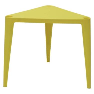 Imagem de Mesa Plástica Triangular Infantil Amarela 64x59cm Tramontina Sofia Brincar Estudar