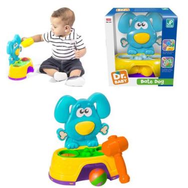 Imagem de Brinquedo Educativo Bate Dog Martelo Na Caixa - Jp Brink, Azul