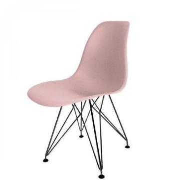 Imagem de Cadeira Base Escura Eames Eiffel Rosa/Preto - Empório.