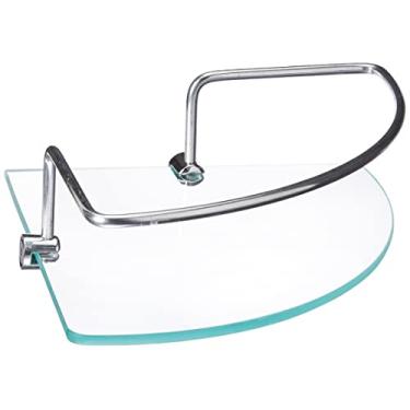 Imagem de Atlas - Cantoneira de Vidro com Bordas Lapidadas e Haste Metálica com Buchas e Parafusos para Fixação