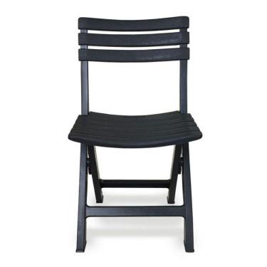 Imagem de Cadeira De Plástico Dobrável Lanchonete Preta 110Kg Arqplast