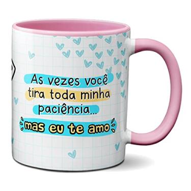 Imagem de Caneca Flork Namorados Tira Paciência Mas Eu Te Amo (Rosa)
