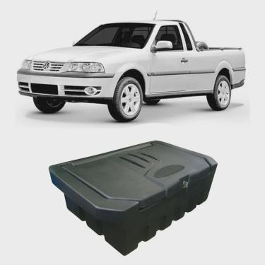 Imagem de Caixa Organizadora Volkswagen Saveiro G3 2000 a 2005 Cabine Simples Unipac Trunk Box Caçamba Ferramentas