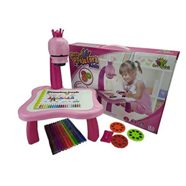 Imagem de Mesa Projetora Mágica de Imagens Desenhos Rosa Kids