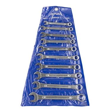 Imagem de Eda 3WQ Chaves Combinadas na Bolsa Eda, Jogo 10 Peças, Prateado