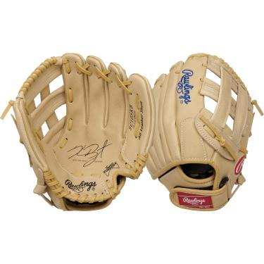 Imagem de Rawlings Série Sure Catch Glove | Luvas de beisebol juvenil e T-Ball | da mão direita | 26,7 cm | Kris Bryant, Marrom