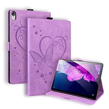 Imagem de YUNCHAO Caixa de telefone Para Lenovo Tab P11 TB-J606F Love Butterfly PadriveLy Padrive Horizontal Flip Leather Case com suporte capa para celular
