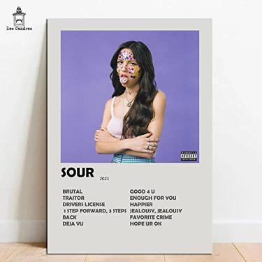 Imagem de Quadro Placa Decorativa Olivia Rodrigo Sour em MDF