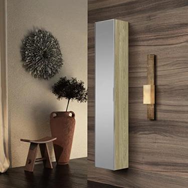 Imagem de Armário Vertical para Banheiro com Porta Espelhada Bumi Wood