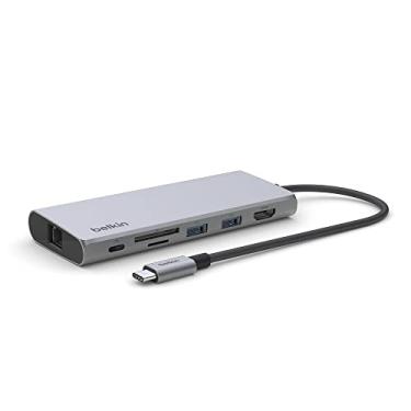 Imagem de Belkin Hub USB-C 7 em 1, dongle adaptador multiportas com 4K 60Hz HDMI, 100W de energia, 2,5 Gb, 2 portas USB A, slot SD e microSD para MacBook Pro 14 e 16, iPad Pro 12.9 e 11, XPS, Surface e mais