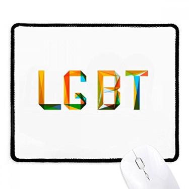Imagem de Mousepad colorido LGBT Rainbow Homo borda costurada tapete de borracha para jogos