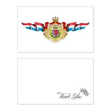 Imagem de Emblema nacional da bandeira de Luxemburgo Cartão de agradecimento de aniversário