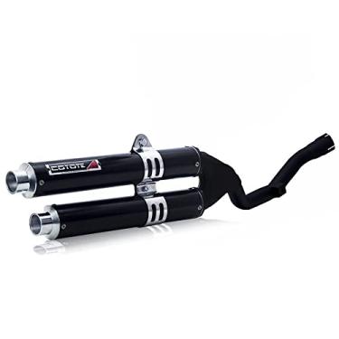 Imagem de Escape/Ponteira Coyote Competition Duplo em Alumínio - Tornado XR 250 2007/2008 - Preto