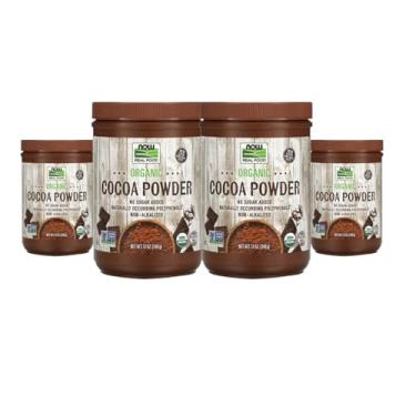 Imagem de Now Foods Cacau em Pó Orgânico Cocoa Powder 340g 4 unidades Produto Importado