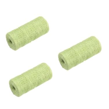 Imagem de Gadpiparty 3 Pecas barbante para artesanato corda de cânhamo verde juta barbante de serapilheira barbante de padeiro fita decoração cilindro trabalhos manuais fio de natal decorar Presente