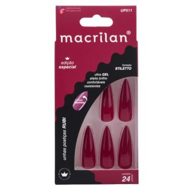 Imagem de Unha Postiça Stiletto longa Rubi - Macrilan - UP511
