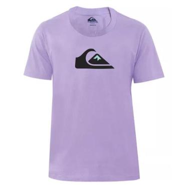 Imagem de Camiseta Quiksilver Comp Logo Collors Azul 2.0 Masculino - Lilás