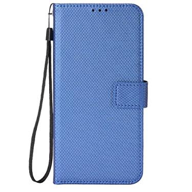 Imagem de Capa de couro adequada para Xiaomi Poco C65 4G. Capa de design de carteira com suporte com compartimentos para cartões azul