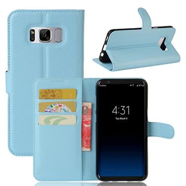Imagem de Capa para Samsung Galaxy S8 â€“ Capa flip de couro PU de para Samsung Galaxy S8, capa de proteção de telefone estilo empresarial, capa com [compartimentos para dinheiro e cartão]