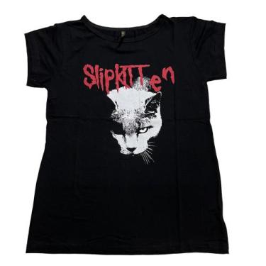 Imagem de Blusa Slipknot Gato Blusinha Camiseta Feminino Baby Look Sfm859