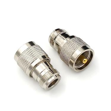Imagem de ANHAN Conector UHF macho para N fêmea - adaptador coaxial RF - ideal para antena, rádio amador, satélite, WiFi - durável, baixa perda, impedância de 50 ohm - contatos banhados a ouro