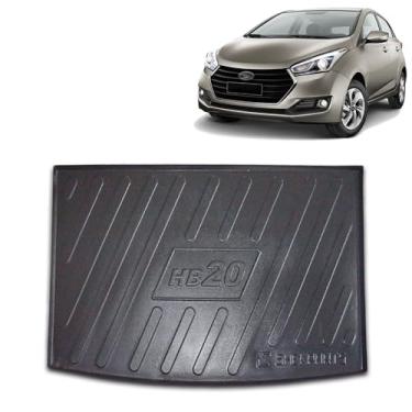 Imagem de Protetor de Porta-Malas Adaptável para Hb20 Hatch 2013 2014 2015 2016 2017 2018 2019 Em Relevo Tapete Bandeja