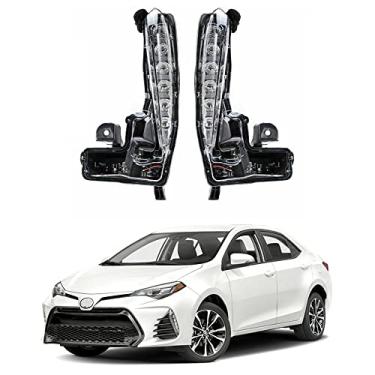 Imagem de Par de faróis de neblina dianteiros para condução de neblina luz de corrida diurna para Toyota Corolla SE XSE 2017 2018 2019 Lado esquerdo e direito
