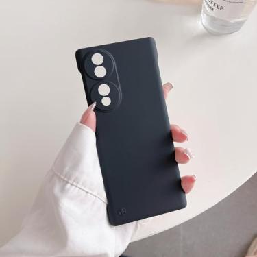 Imagem de Capa de celular fina sem moldura de plástico rígido para Honor 90 70 50 30 20 Magic 6 5 Lite 4 Pro, capa traseira, preta, para Honor 20