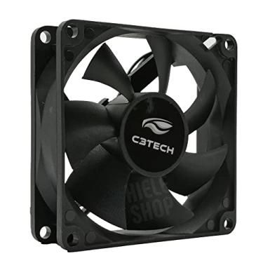 Imagem de Cooler Fan C3Tech F7-100BK Storm 12x12x2.5 cm Preto - Rolamento FDB 12v 1200RPM