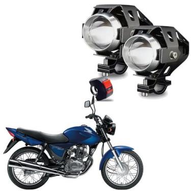 Imagem de Kit Led Farol Milha Moto Honda CG 150 TITAN ES 2004 2005 2006 2007 200