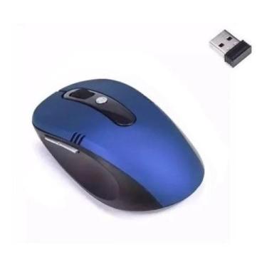 Imagem de Mouse sem Fio 2.4Ghz Receptor Usb para PC e Notebook - ANXIN, Azul