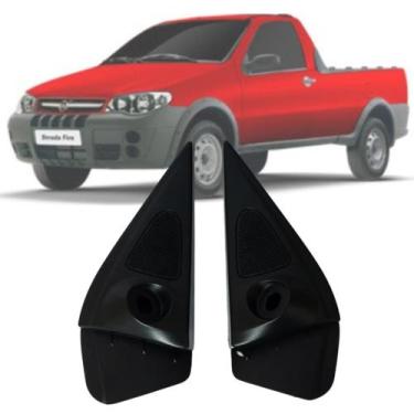Imagem de Par Acabamentos Retrovisor Fiat Strada Palio 2004 2005 2006 2007 2008 
