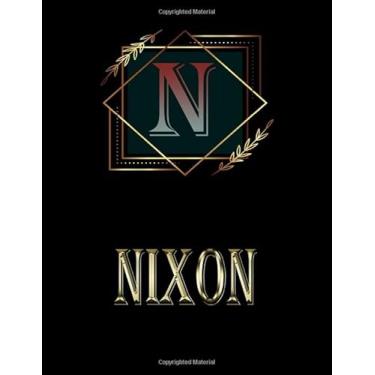 Imagem de Nixon: Personalized Name Sketchbook.Monogram Initial Letter N Journal. Nixon Cute Sketchbook on Black Cover, Blank Paper 8.5 x 11,Great For Drawing, Sketching, Crayon Coloring and colored pencil