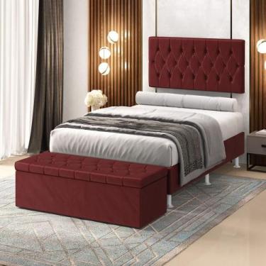 Imagem de Kit Painel Centaurus 140 e Calçadeira Sagitarius Veludo Aradecor, Bord