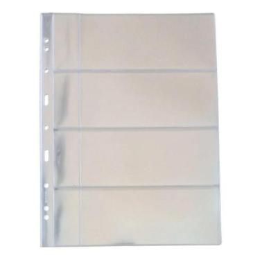 Imagem de Kit 10 Folhas Cédulas Acetato 4 Div 32X24Cm Com Porta Etiquetas - Pccb