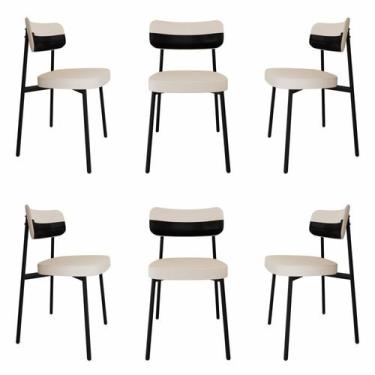 Imagem de Cadeira Fixa com 4 Pés 50 X 44,7 X 83,8 Cm com 6 Unidades Alloa - Meta