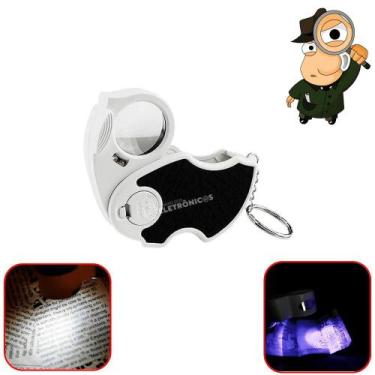 Imagem de Lupa De Bolso Conta Fios Luz Led Branco E Uv Para Leitura 7101 - Jiaxi