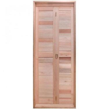 Imagem de Porta de Madeira Camarão 213x84cm com Marco Batente 14cm Ewk P39 Rondo