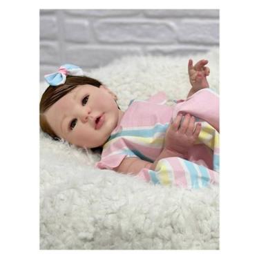 Imagem de Bebê Reborn Menina  Realista Silicone, Boneca Banho Realista - Mundo A