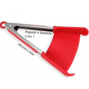 Imagem de Pegador e Espátula Prática de Silicone e Inox 24Cm 473 Keita