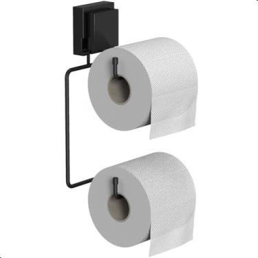 Imagem de Porta Papel Higiênico com Ventosa Suporte Preto Cx.Ac ARM - CONTEL STO