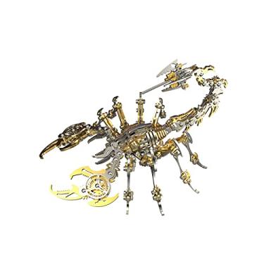 Imagem de 3D Metal Model Kits, Mechanical Scorpion King Gold 3D Metal Puzzle,Steel Warcraft Collection DIY Animal Brain Teasers Simple 3D Puzzles