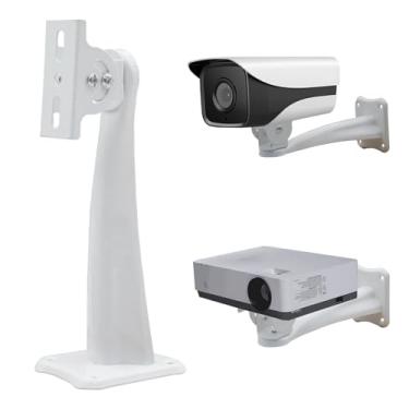 Imagem de NVRTTRR Suporte de montagem de câmera de segurança para miniprojetor para câmera com projetor de parede com cabeça de parafuso de 1/4 e caixa de webcam (branco) (18,7 cm)