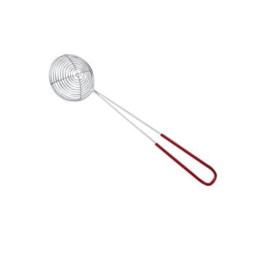 Imagem de Colheres de coador de panela quente, escumadeira com fenda, colher de pérola boba, colher de filtro de aranha de aço inoxidável, escorredor de arame pequeno com alça, mini colher de escumadeira de